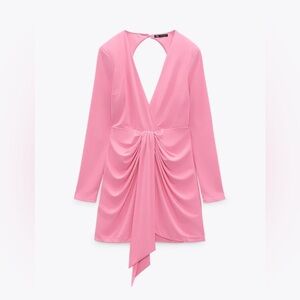 Zara backless draped dress